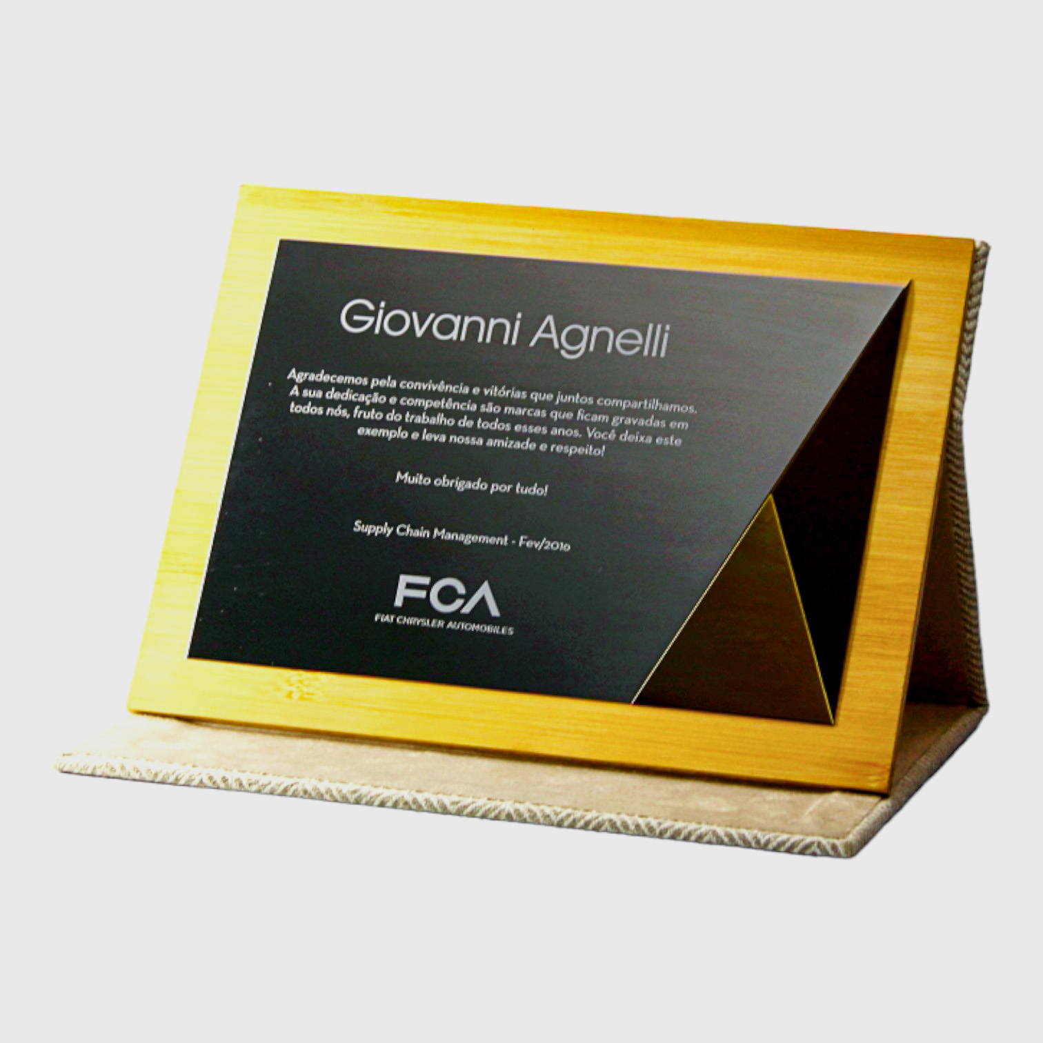 Placa de homenagem | Tempo de Empresa | Modelo 07